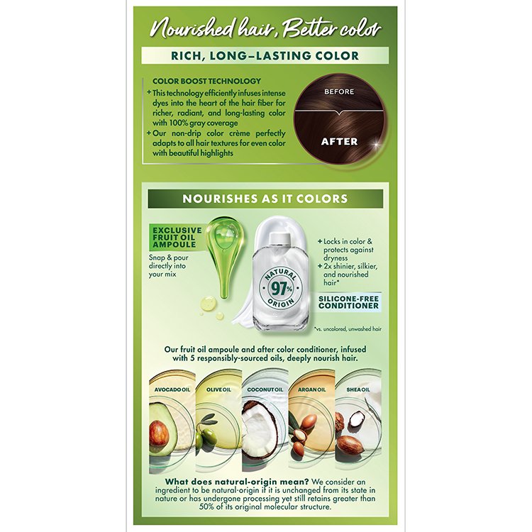 Deep Chestnut Brown Silicone Free Color Conditioner - Garnier